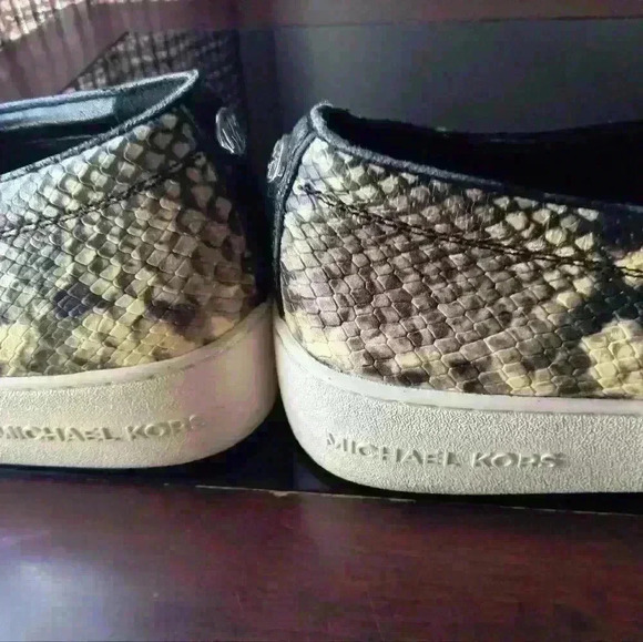 Michael Kors Slip on Sneakers snake print size 9 - Picture 12 of 16